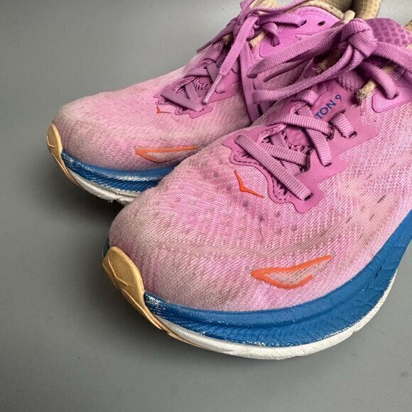 HOKA Clifton 9 Running Shoe Women 8B F27223C Violet / Pink / Blue - Picture 5 of 11